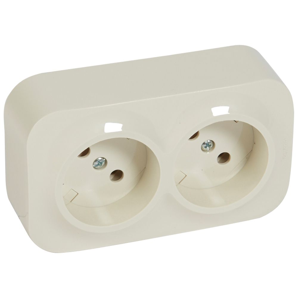Розетка  2x2K без. шт. 16A слон. кость Forix Legrand