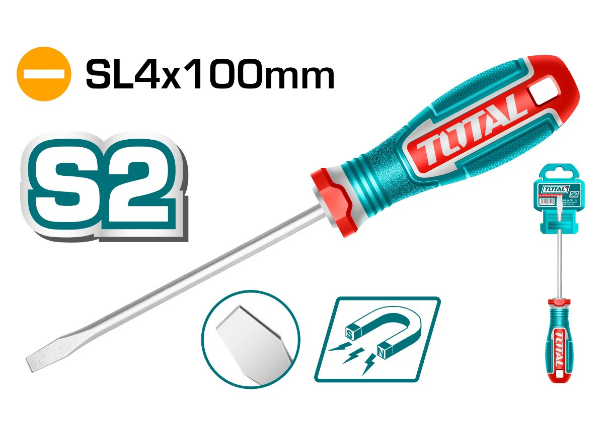 Պտուտակահան տափակ SL4x100մմ TOTAL TSDSL4100