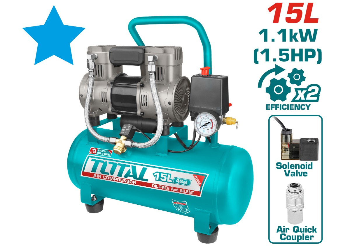 Կոմպրեսոր 15լ TOTAL TCS1110152