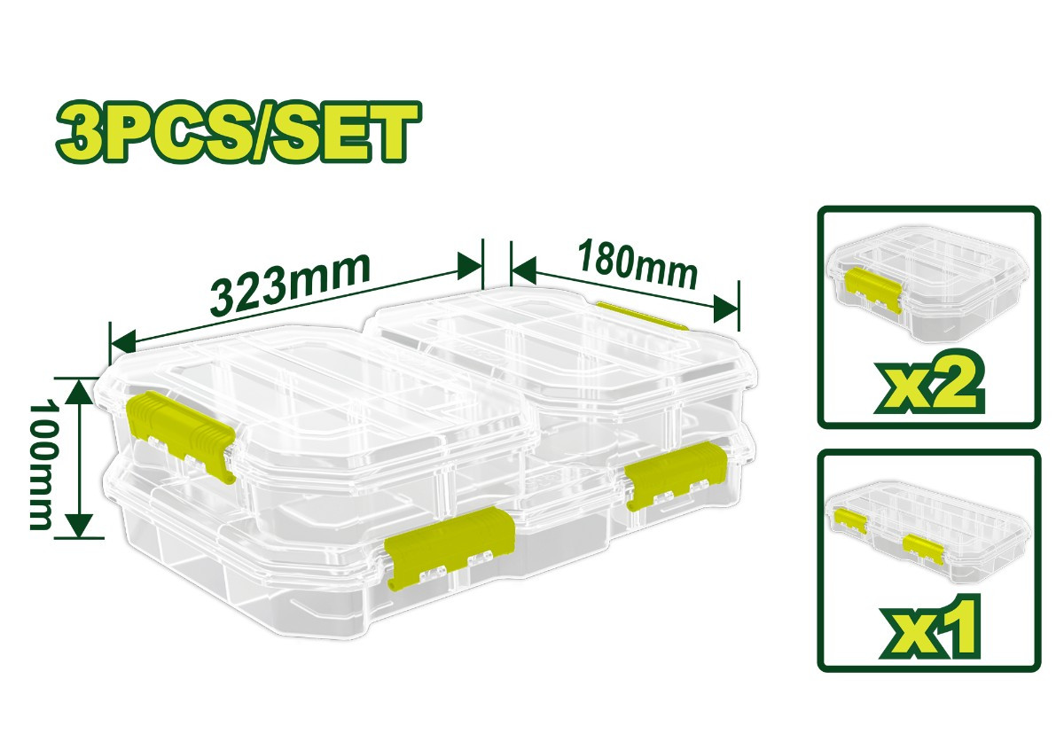 Набор прозрачных контейнеров для хранения (3 шт.) DYLLU DTTB8343 LS