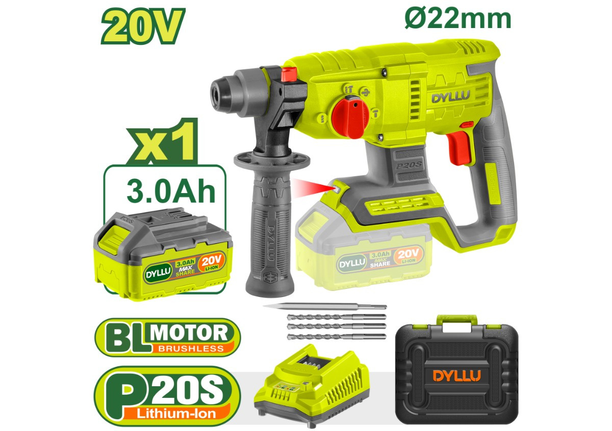 Հորատիչ մարտկոցային 22մմ 20Վ DTLM1522 DYLLU