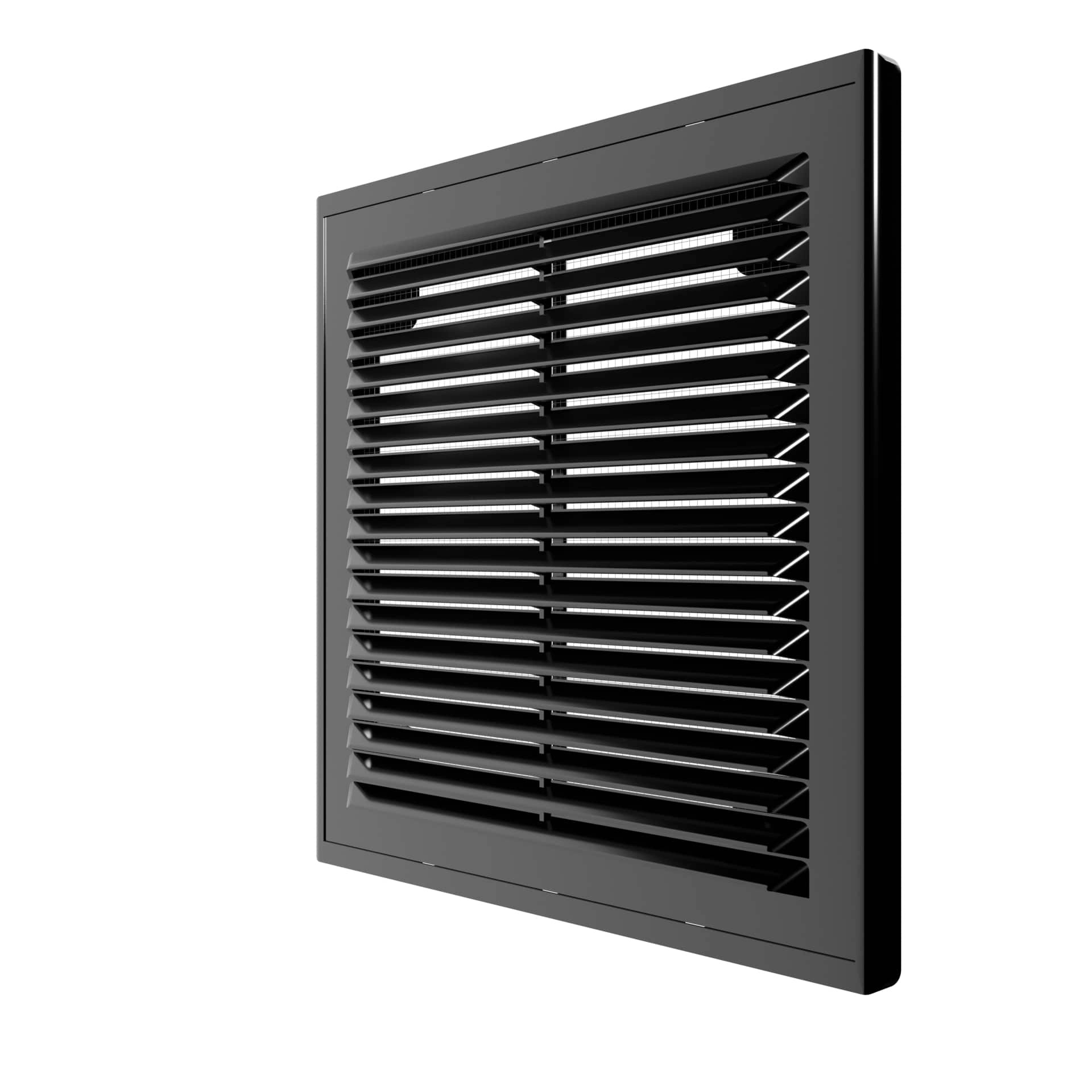 Решетка вентиляционная Р сетка разъемная 209*209 Black ERA