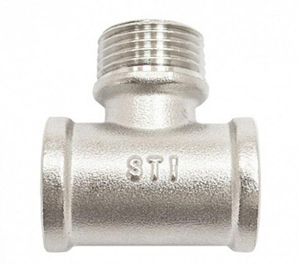 Тройник латунный 1/2" В-Н-В STI