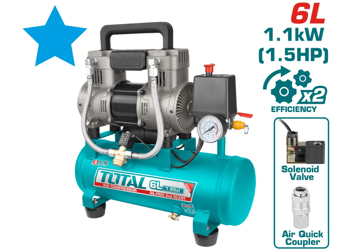 Կոմպրեսոր 6լ TOTAL TCS1110062