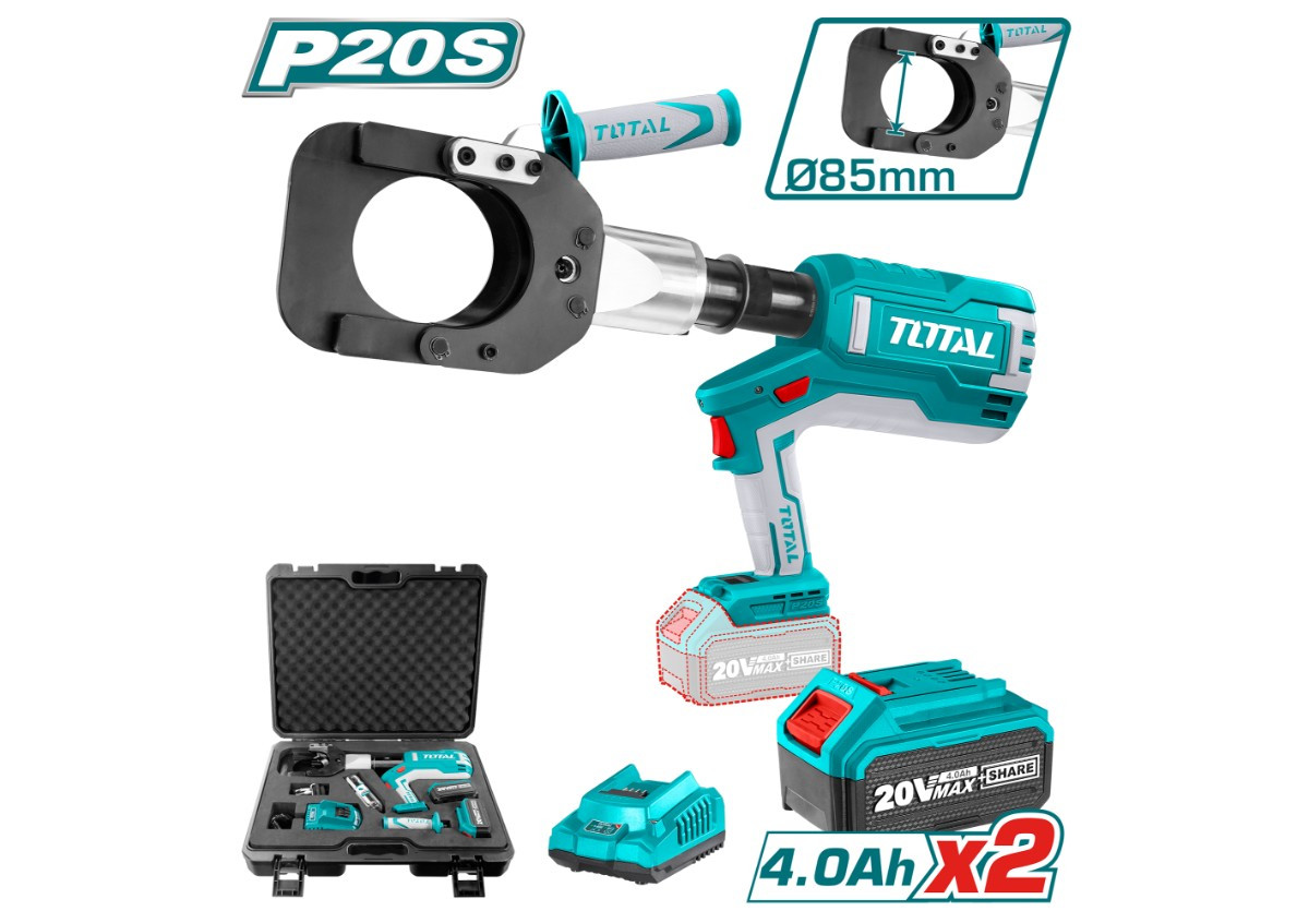 Аккумуляторный гидравлический резак для кабеля TOTAL TRCLI2002