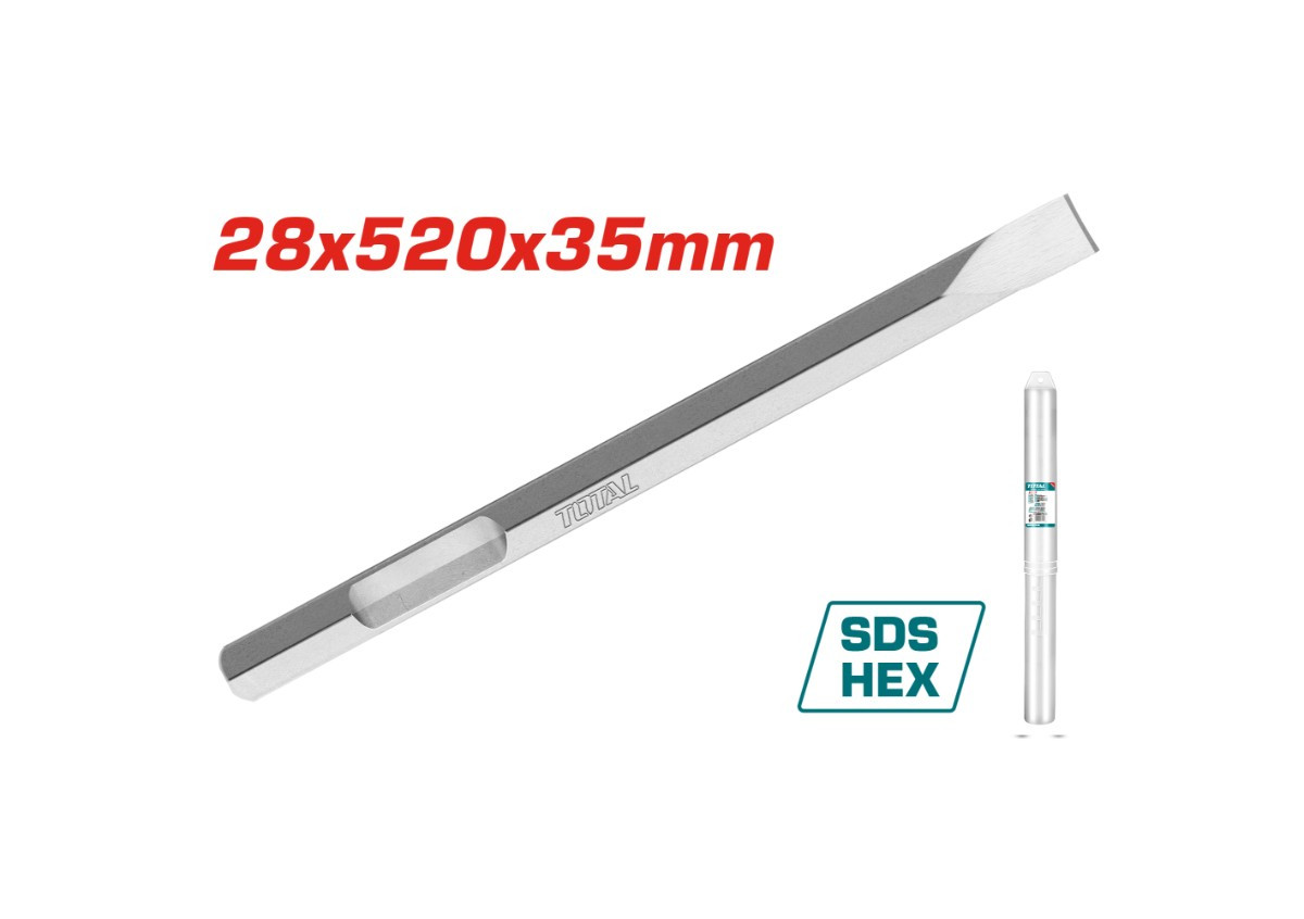 Հատիչ  մուրճի SDS HEX 28x520x35մմ TAC153428112 TOTAL