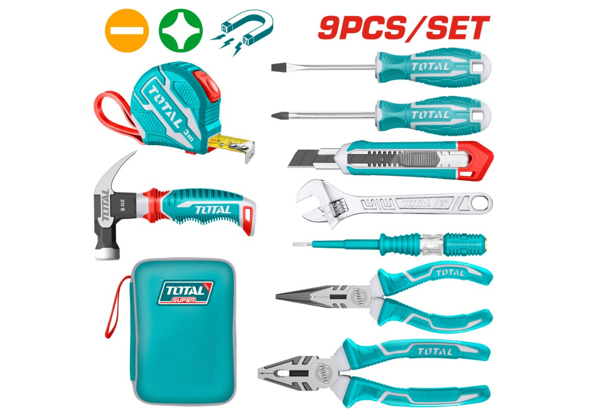 Набор ручных инструментов  9шт TOTAL THKTHP90097