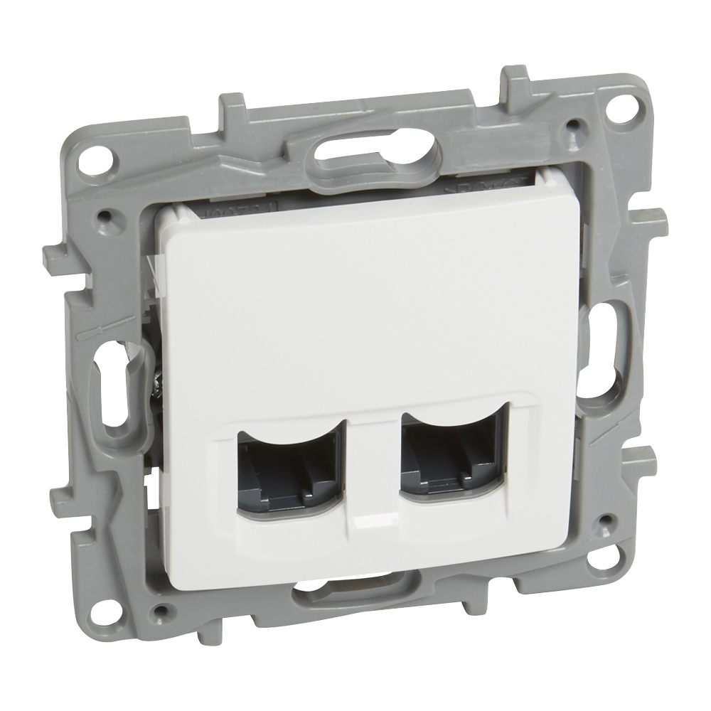 Վարդակ Niloe տեղեկ․ 2- RJ 45 6 UTP փղոսկր Legrand