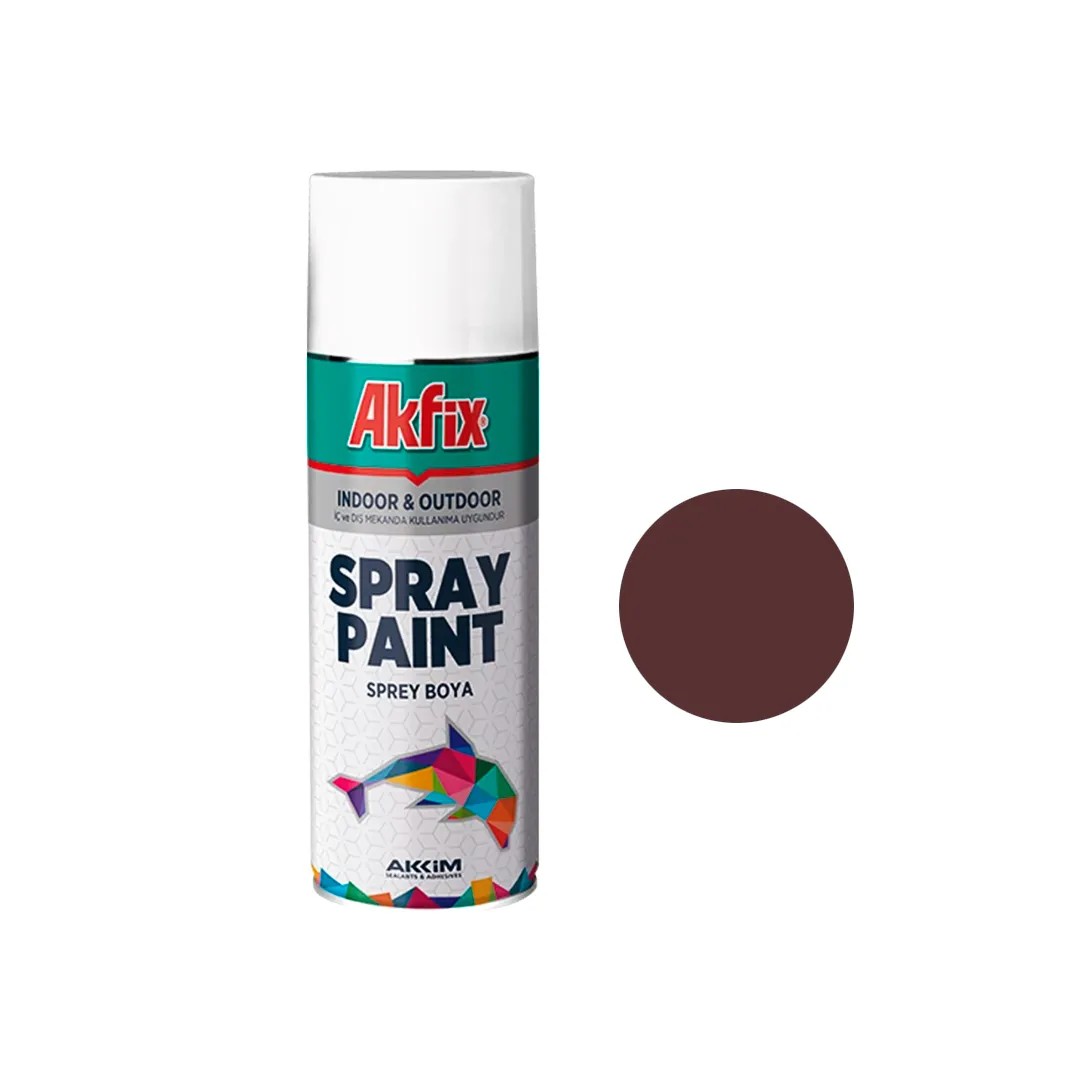 Краска аэрозольная коричневая 400ml Akfix