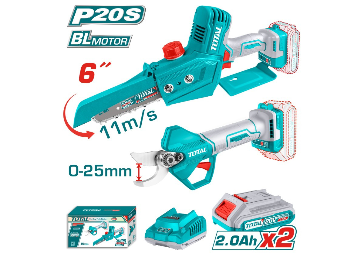 Беспроводной калибровочный комбинированный комплект с прямыми ножницами TOTAL TOSLI240306