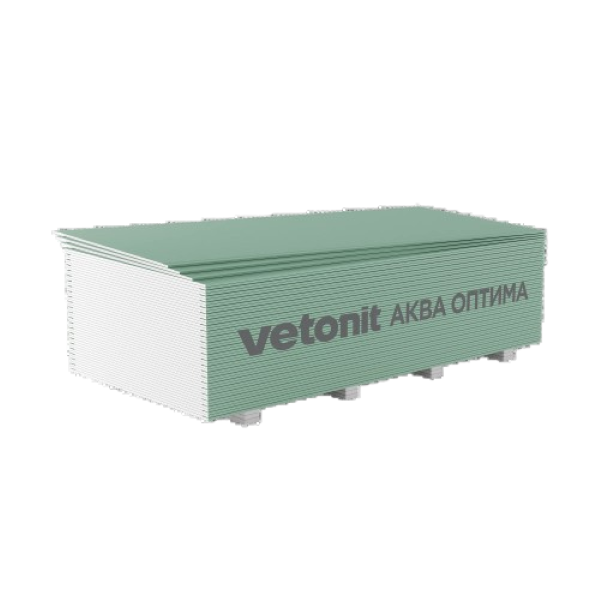 Գիպսաստվարաթուղթ ջրակ. 2500*1200*12.5 (3 քմ) 50հ FR (GBM) Aqua Optima 03462 Vetonit