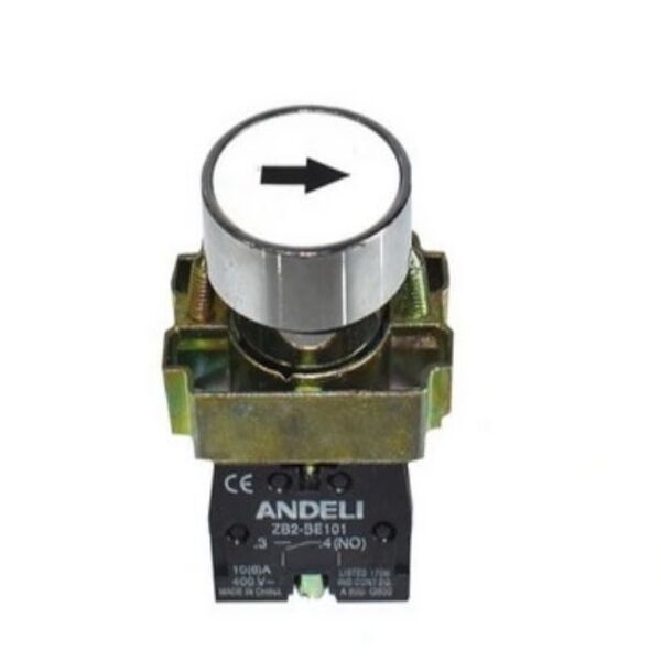 Кнопка Бело-черный тонкий XB2-BA3351 ANDELI