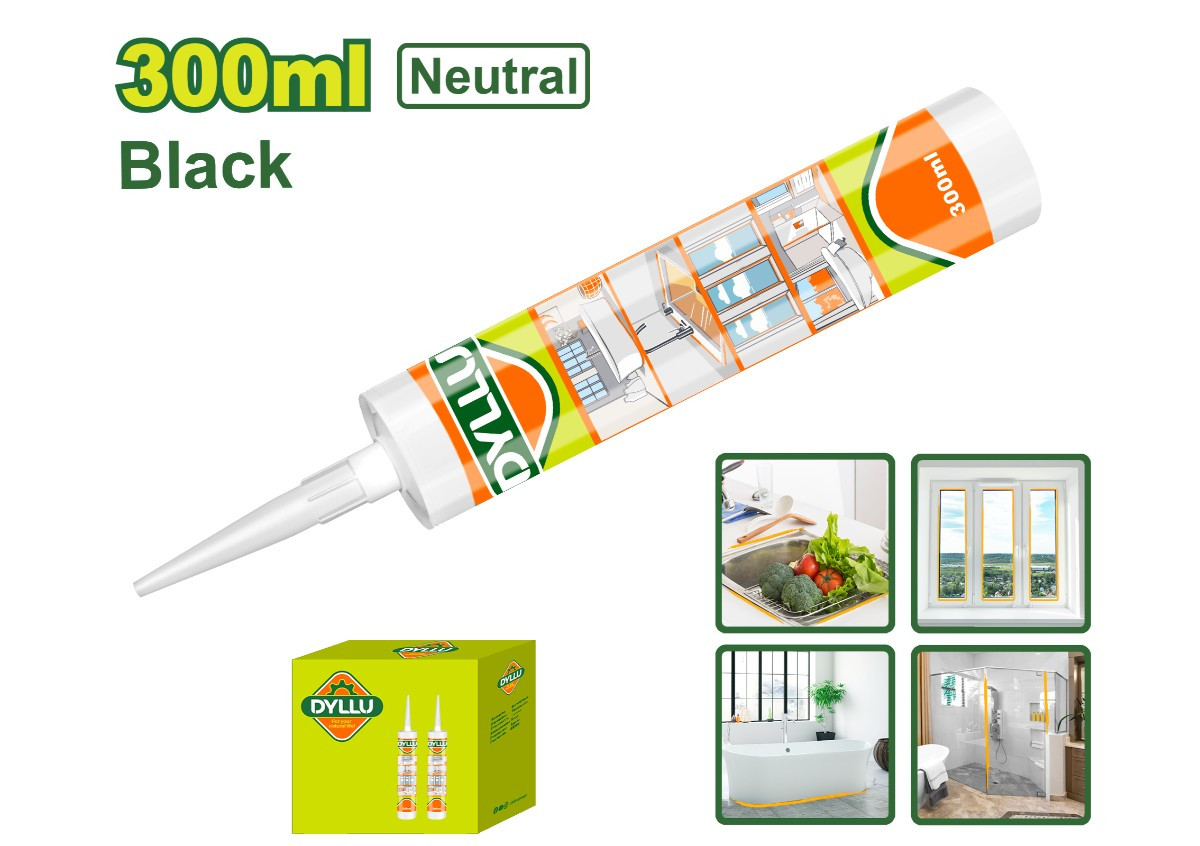 Силиконовый герметик нейтральный черный 300млDTGQ2T13 DYLLU300мл