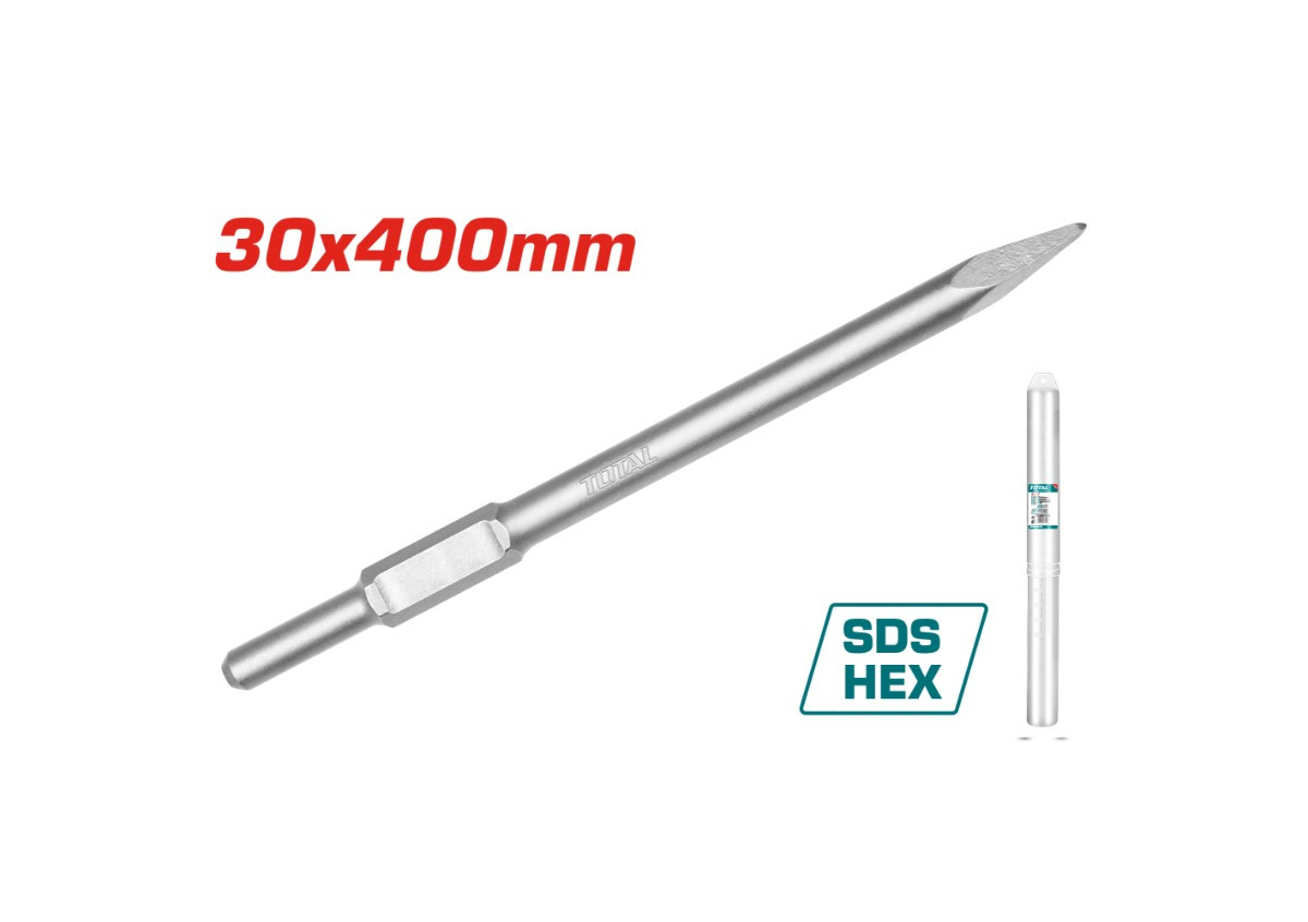 Սուր հատիչ հարվածային մուրճի SDS HEX 30x400մմ TOTAL TAC15333011