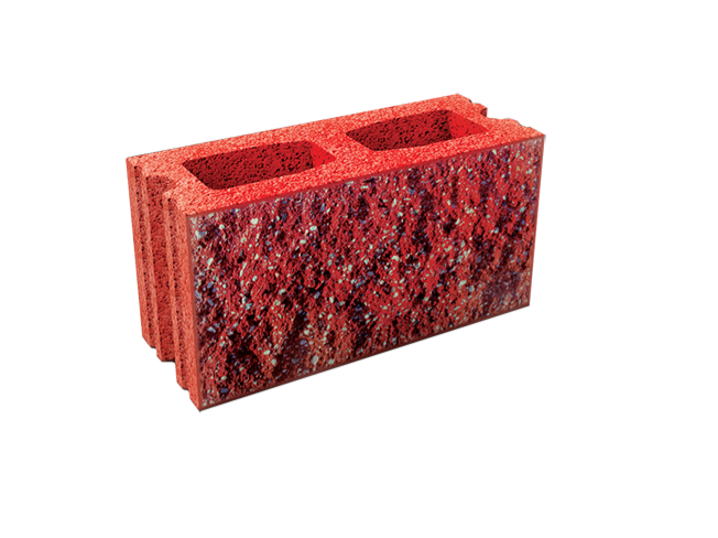 Բլոկ Սպլիտ մուգ կարմիր 39*19*20սմ  1-26 Shen