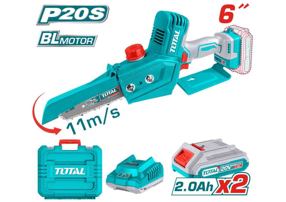 Аккумуляторная цепная мини пила 20V  TOTAL TGSLI20686