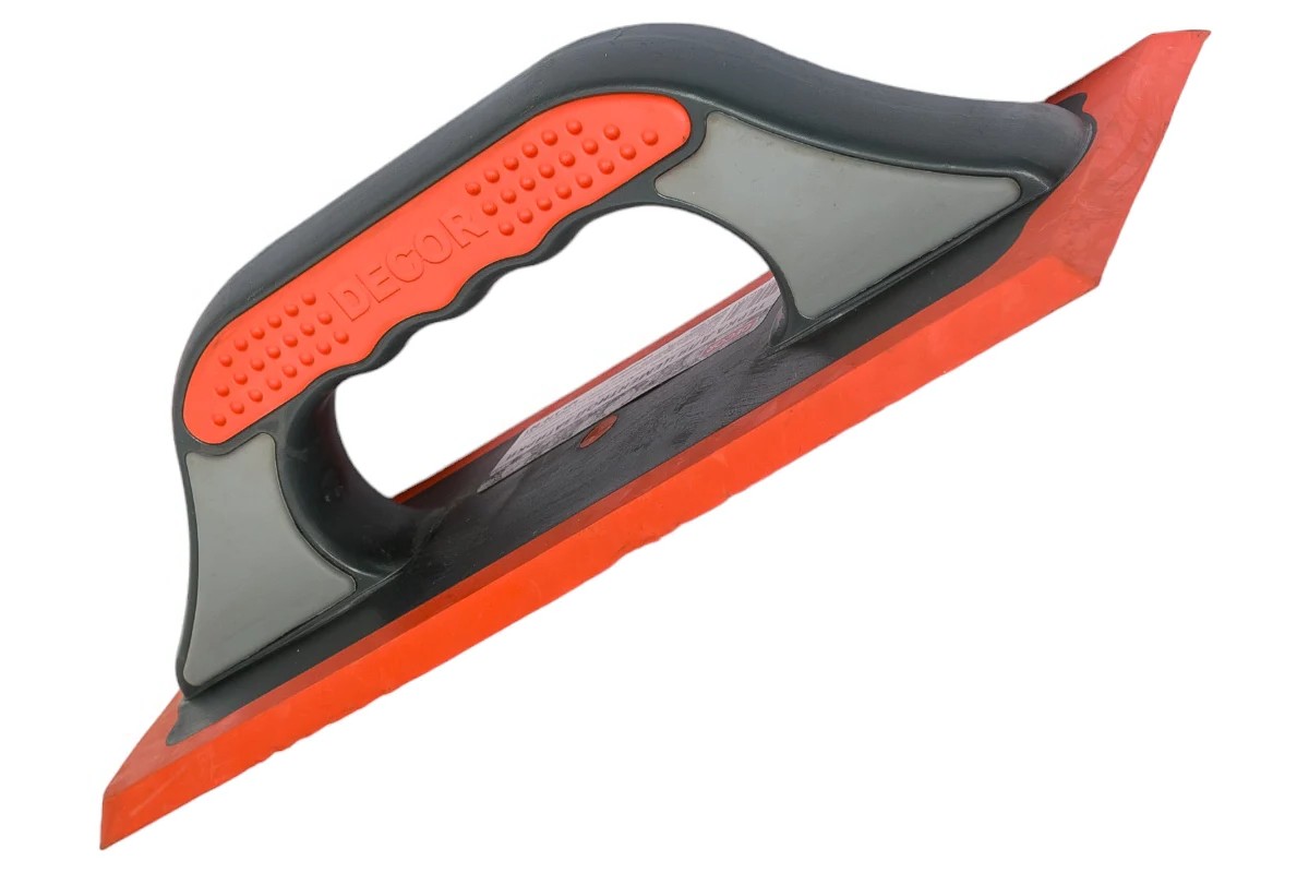 Терка из мягкой резины 260х100мм, оранжевая DECOR