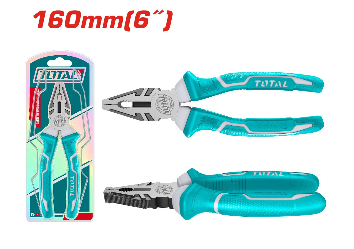 Комбинированные плоскогубцы 160 мм  TOTAL THT110606P