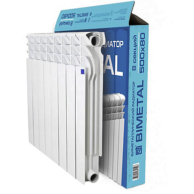 Биметаллический радиатор  500/80 8 сек. Bimetal STI
