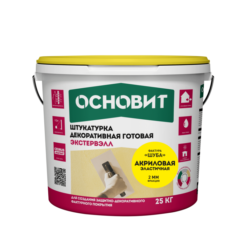 Սվաղ դեկորատիվ պատրաստի 25 կգ Основит