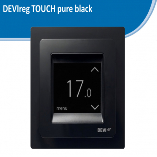 Термостат настенный Devireg Touch black DEVI