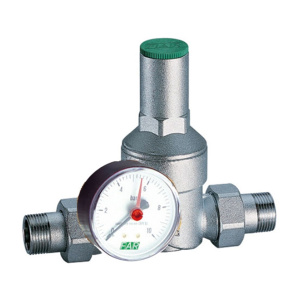 Ռեդուկտոր 3/4", ՆՊ-ՆՊ, մանոմետրով, քրոմապատ, FAR