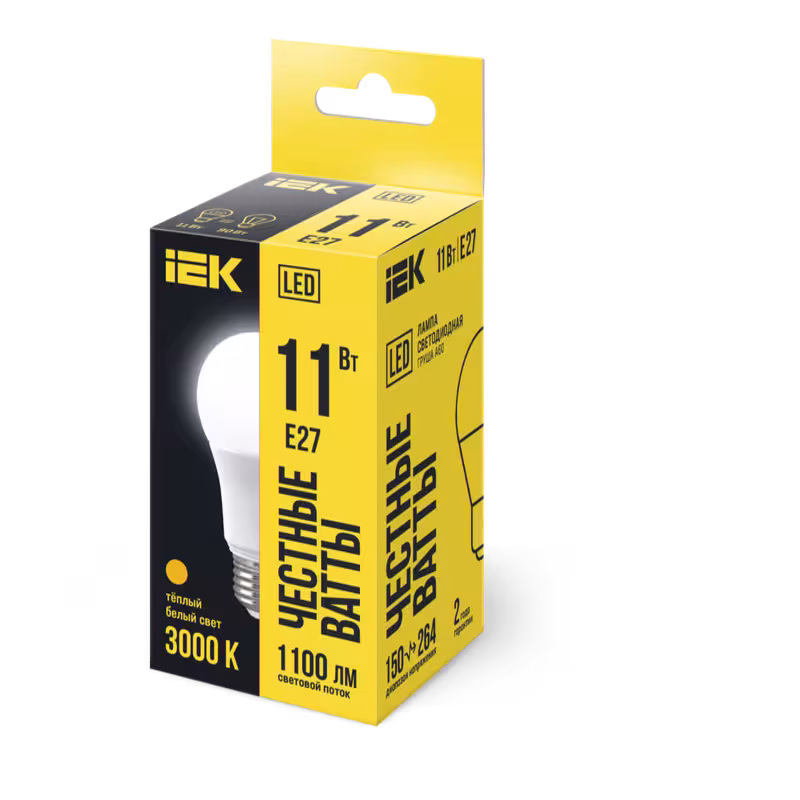 LED լամպ A60 11 w 3000K E27 IEK