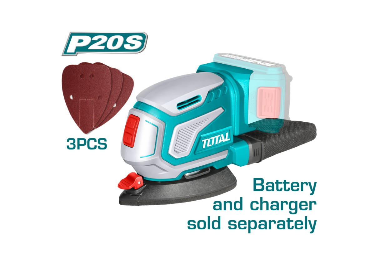 Литий-ионная Дельташлифмашина 20В TOTAL TDSLI2051