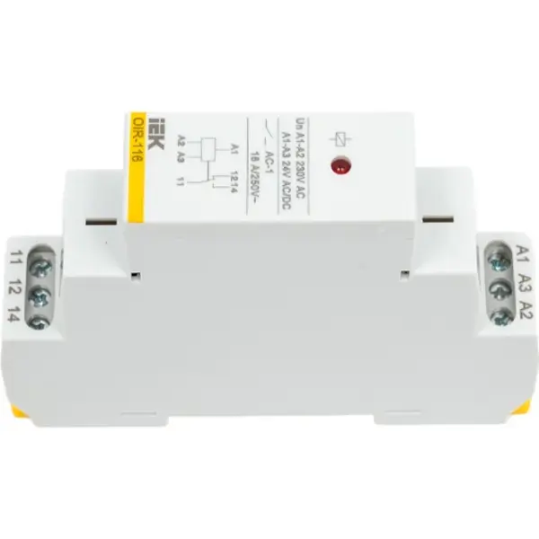 Промежуточное реле OIR 1 контакт 16А 230 В AC IEK