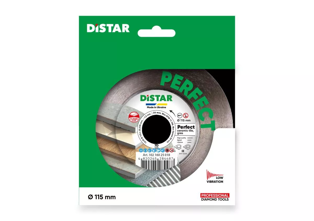 Диск алмазный 1A1R 115x22,23H Perfect Distar 10216025018