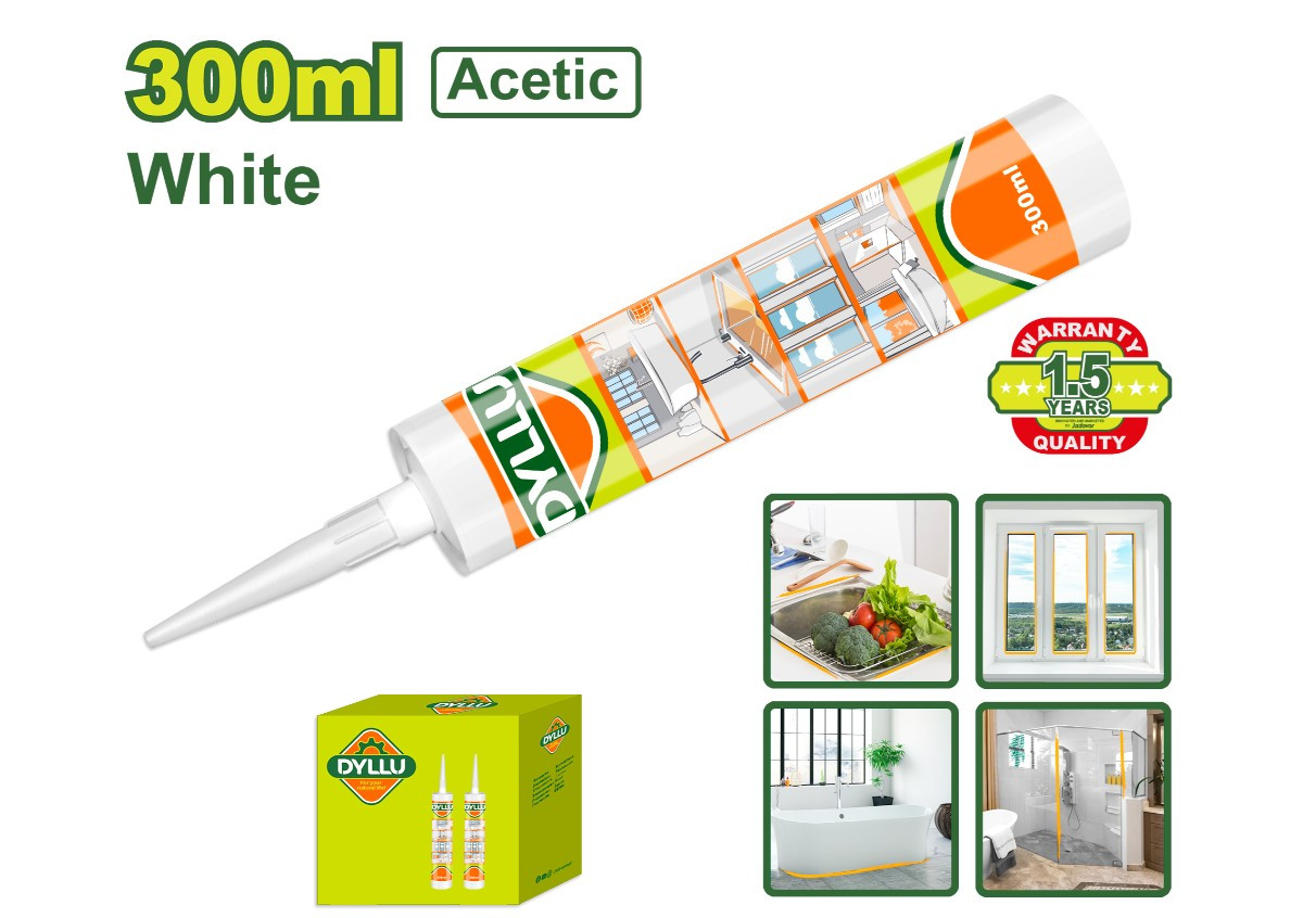 Սիլիկոնե հերմետիկ քացախային սպիտակ DYLLU DTGQ2T31 300մլ