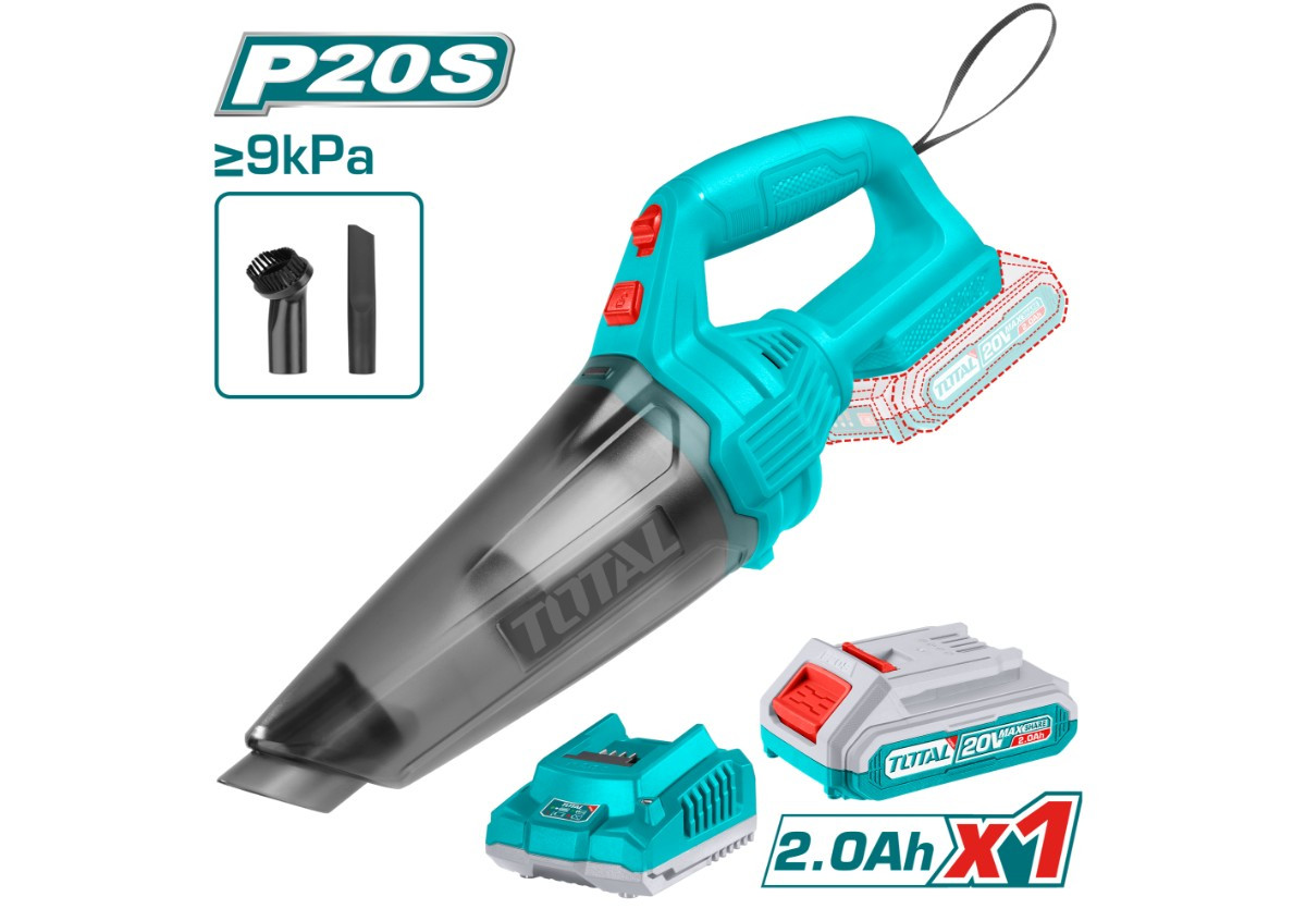 Փոշեկուլ մարտկոցային 20Վ 9կՊա 0․5լ TOTAL TVLI20126