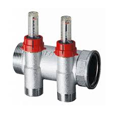 Կոլեկտոր փականային 1", ՆՊ-ԱՊ, հոսաչափերով, 2 ելք М24х19 FAR