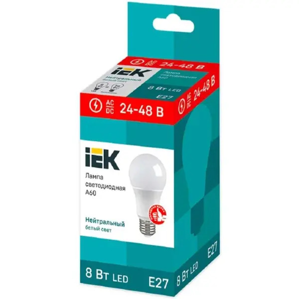 LED լամպ A60 8 w 24-48V 4000K E27 IEK