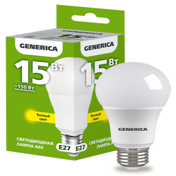 LED լամպ A60 15 w 6500K E27 GENERICA