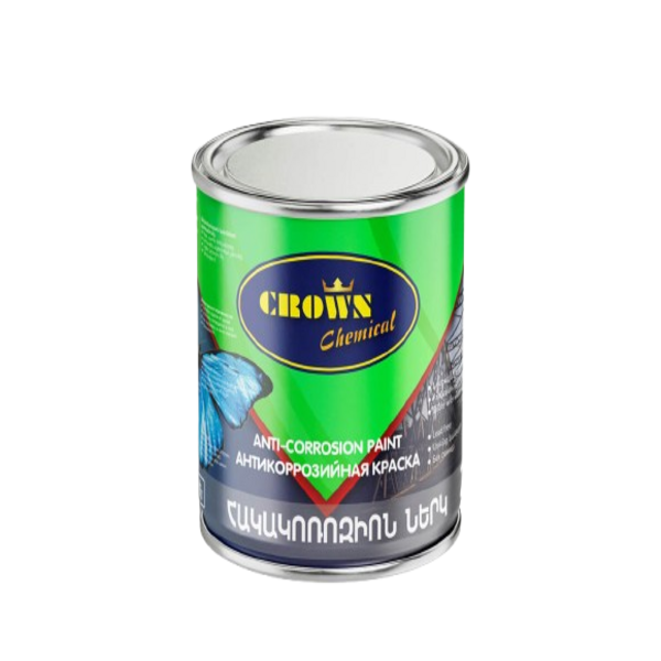 Антикоррозийная краска Чёрная 4кг. CROWN