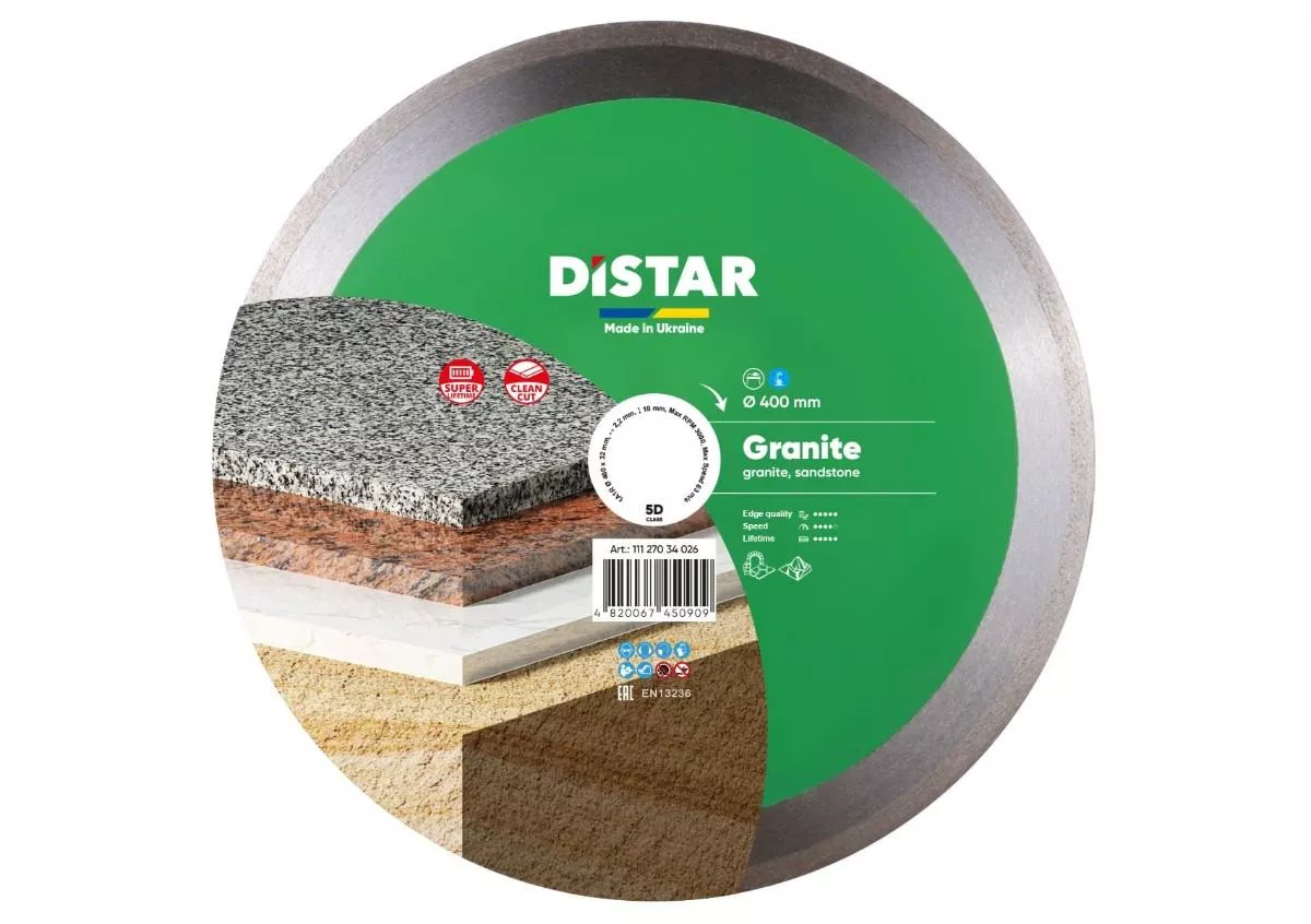 Ալմաստե կտրող սկավառակներ 1A1R 400x2,2x10x32 Granite Distar