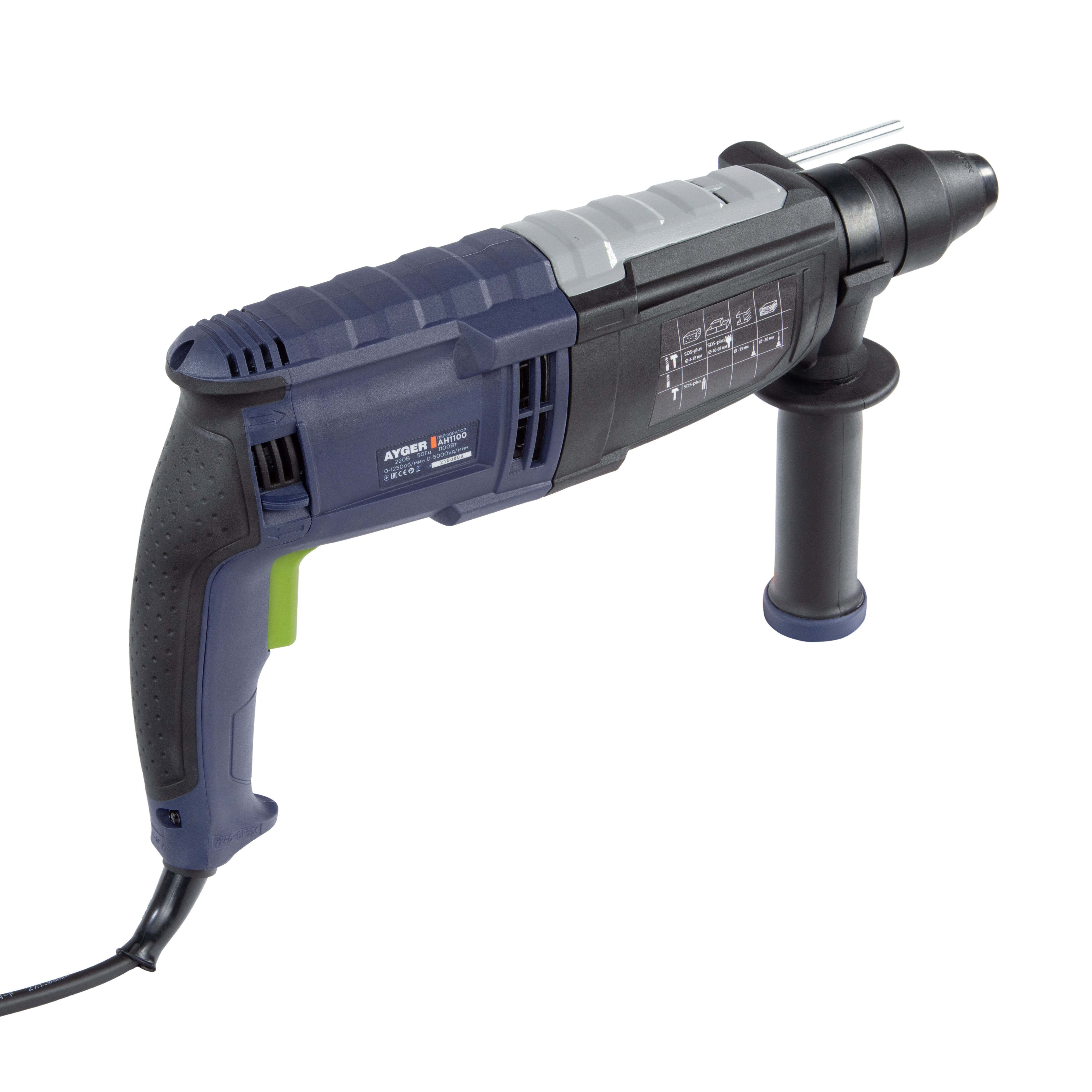 Перфоратор  AH1100 1100 Вт, 2,8 Дж, патрон SDS-Plus, 3 режима, вес 3,2