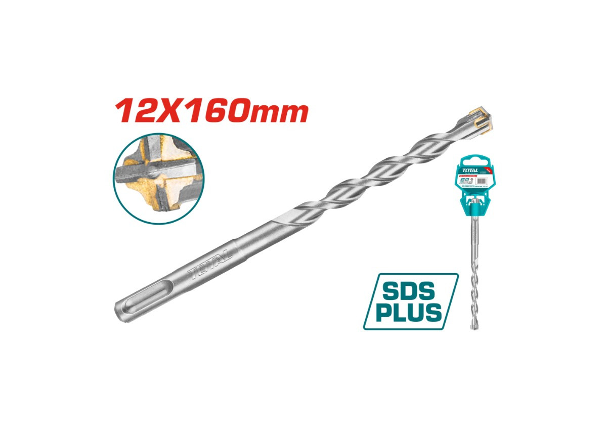 Հորատիչի գայլիկոն SDS Plus 12x160մմ TOTAL TAC311202C