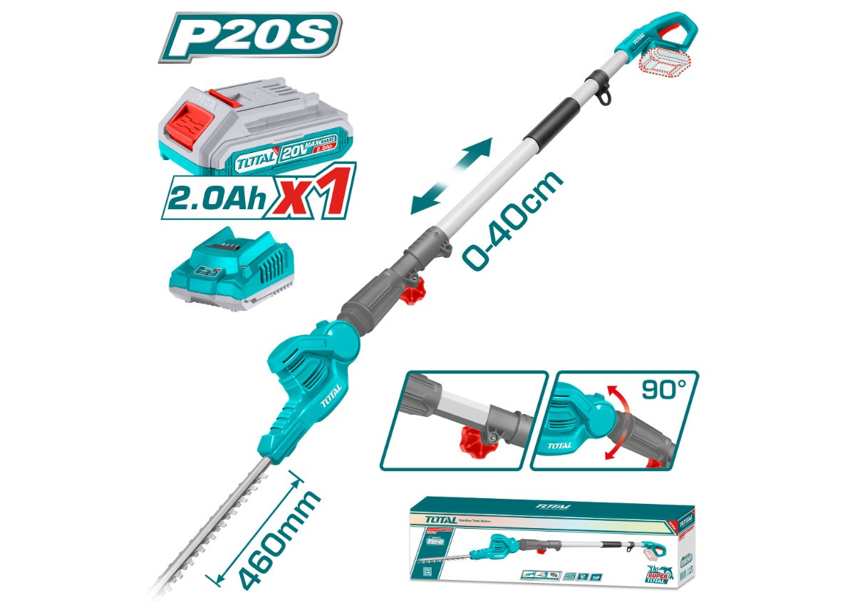 Թուփ էտող գործիք մարտկոցային 20Վ 460մմ TOTAL TPHT2016012