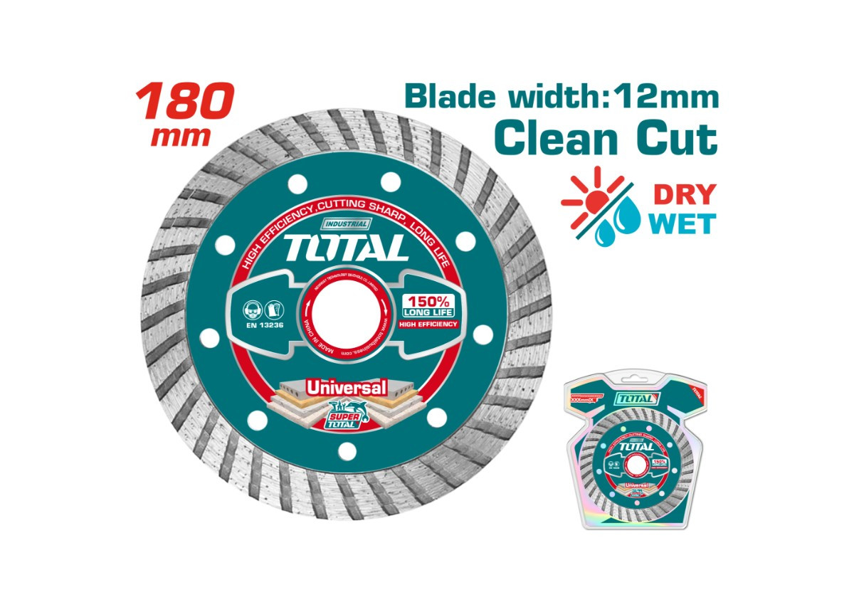 Диск алмазный турбо 180X22.2 мм TOTAL TAC2131801