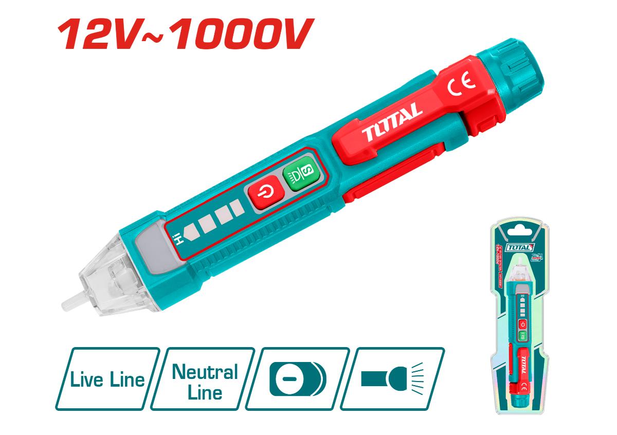 Детектор переменного напряжения 12 В ~ 1000 В TOTAL THT100091