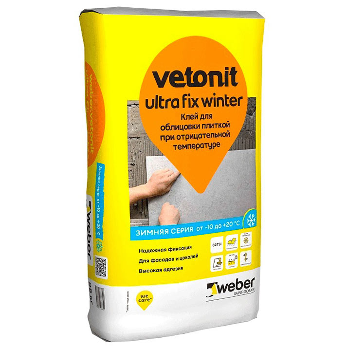 Клей Weber Ultra Fix Winter 25кг 00942 Vetonit