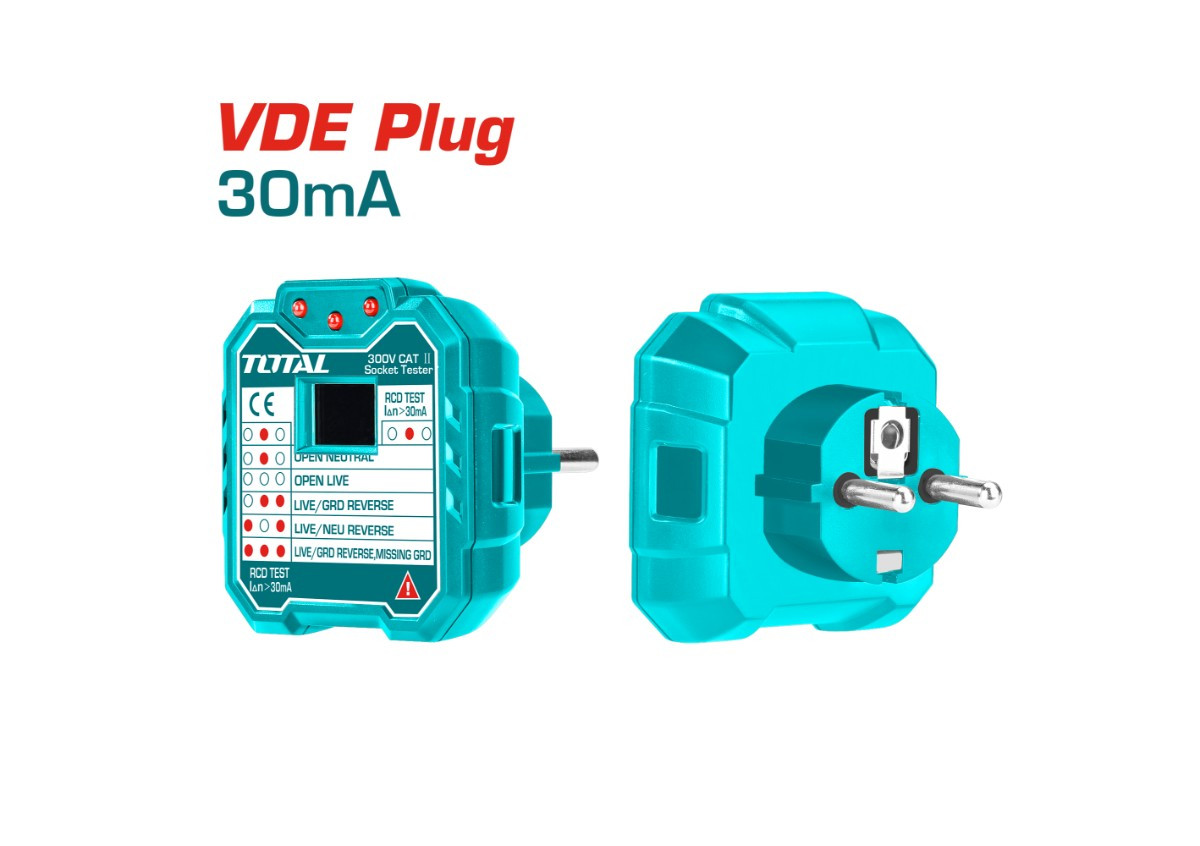 Тестер розеток TOTAL TESST30002