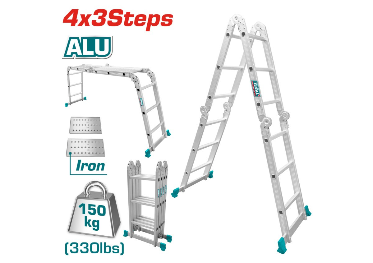 Лестница-трансформер 4 x 3 ступени TOTAL THLAD04431