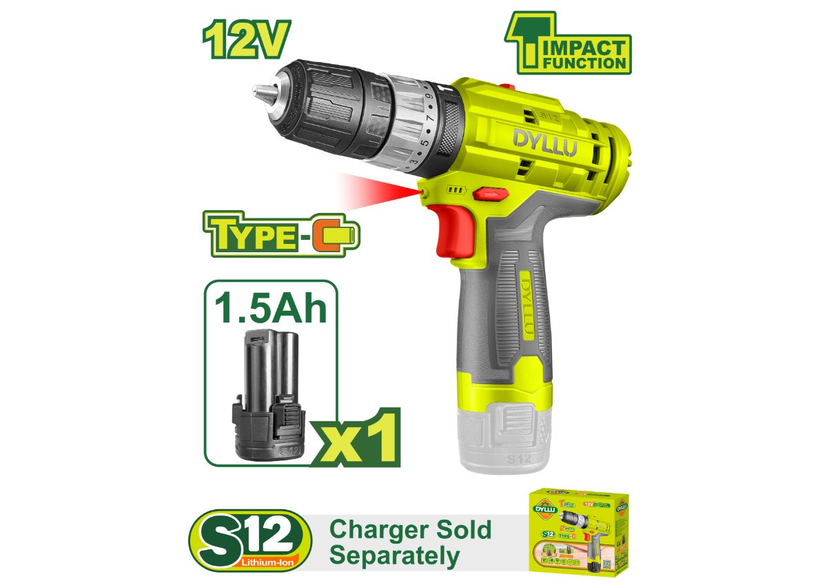 Аккумуляторная отвертка 12 В DYLLU DTCDS540