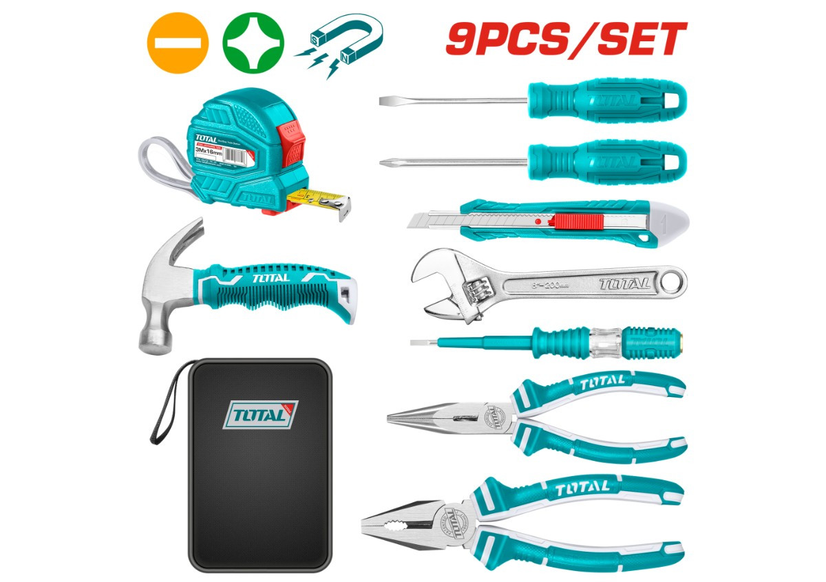 Набор ручных инструментов из 9 предметов TOTAL THKTHP90096