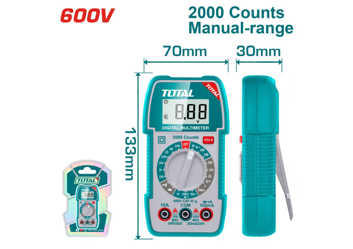 Цифровой мультиметр  600В TOTAL TMT5360011
