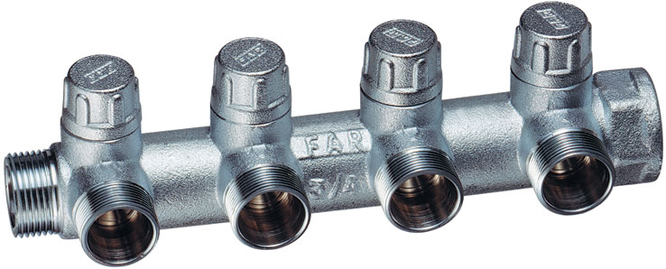 Կոլեկտոր խցանով 3/4 (ՆՊ-ԱՊ), ՄՊ ելքերով FAR