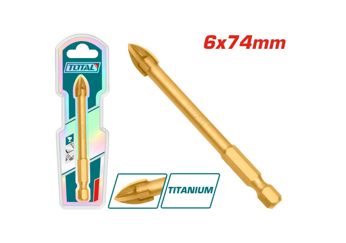 Сверло для плитки и стекла 6X74MM TOTAL TACG210612